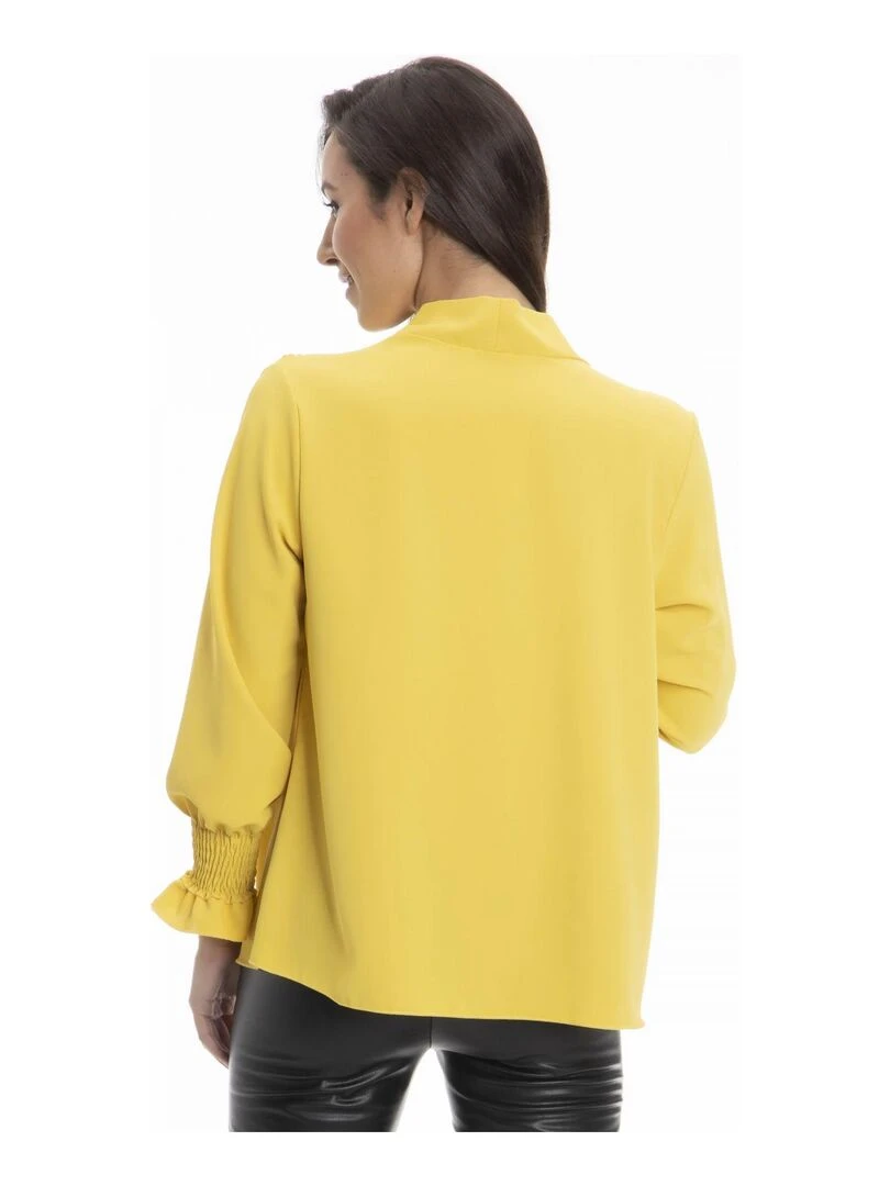 Chemise col mao CATHY   Gérard Pasquier   Jaune