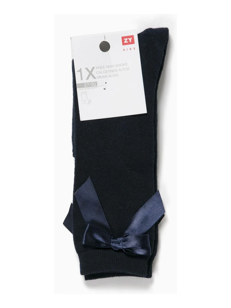 Chaussettes Hautes Fille ESSENTIALS LINE Bleu nuit