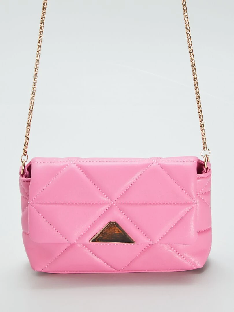 Sac bandoulière matelassé   Rose