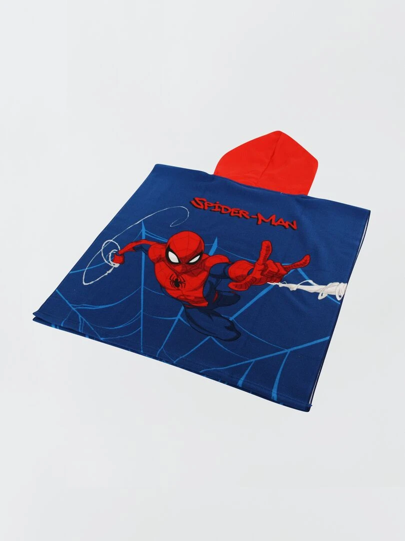 Cape de bain imprimée 'Spider man' Bleu