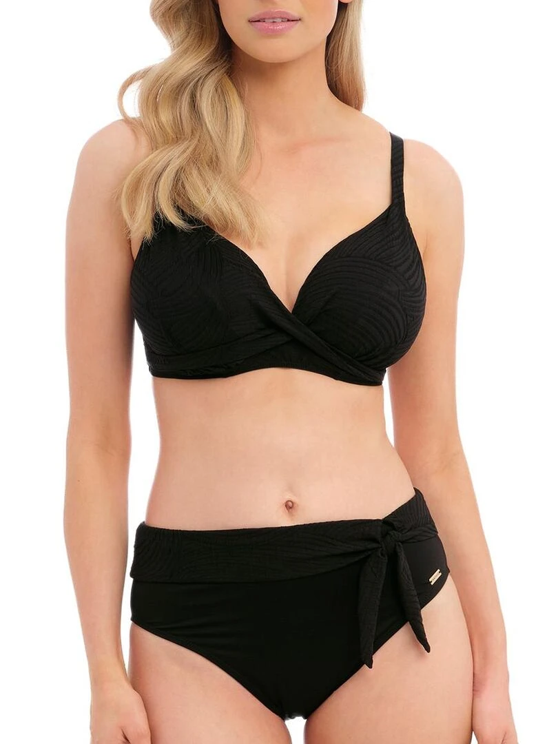 Bas de maillot de bain taille haute Ottawa   Noir