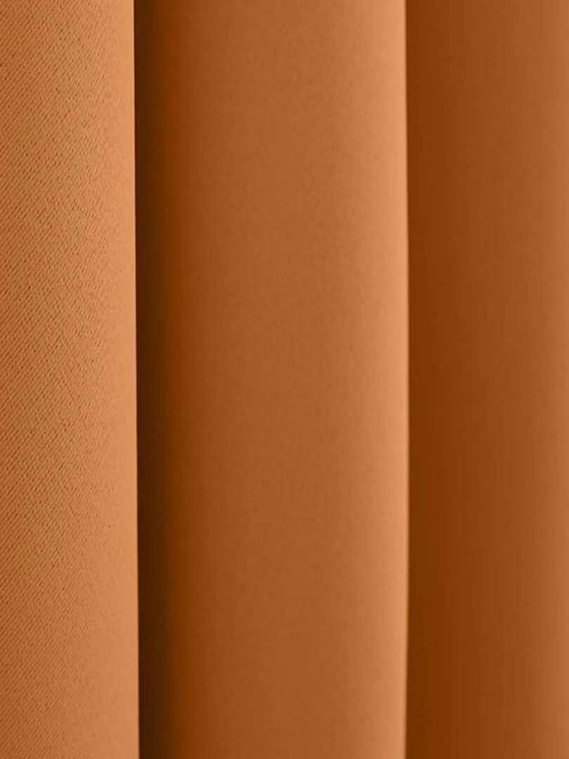 Lot De 2 Rideaux Occultant Orange 140 X 260 Cm   Orange