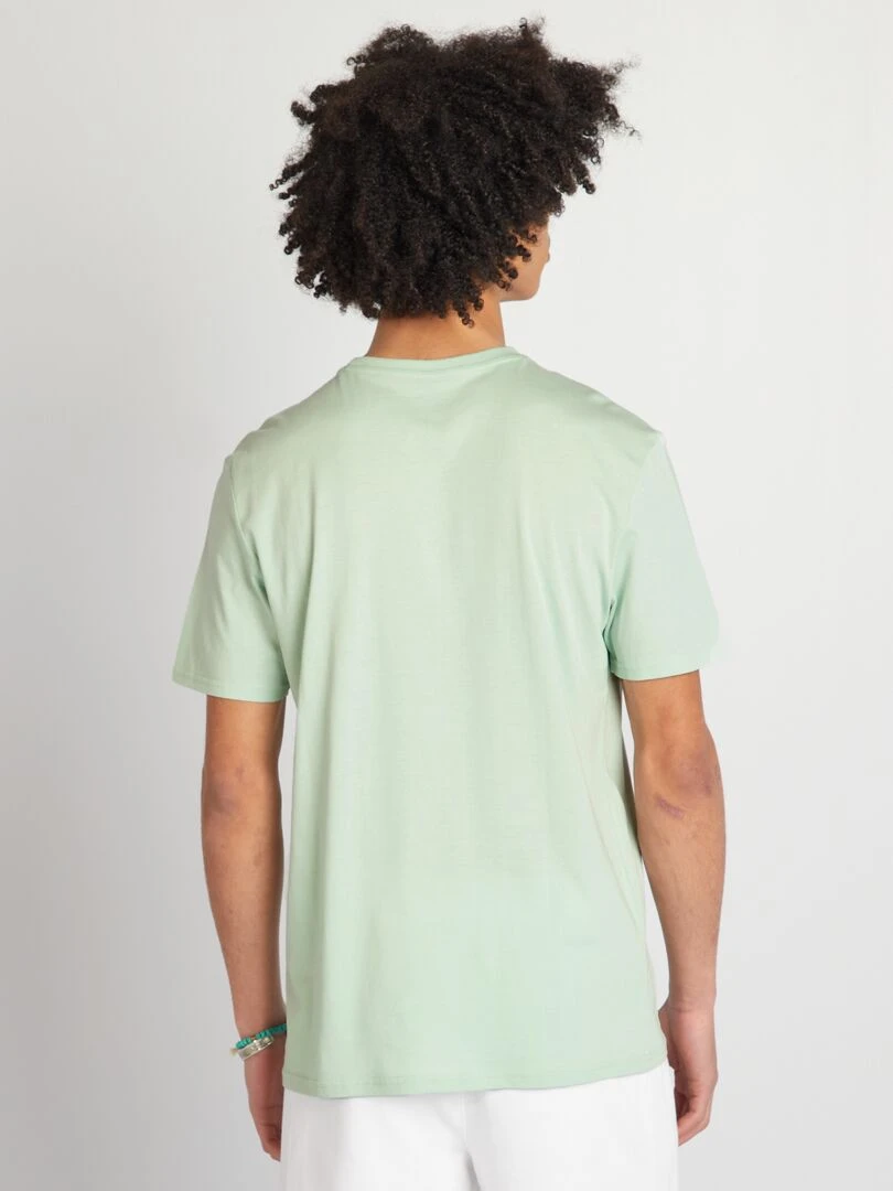 T shirt en jersey à col rond   Bleu