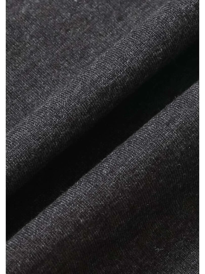 KAPORAL   T shirt col rond droit   gris anthracite