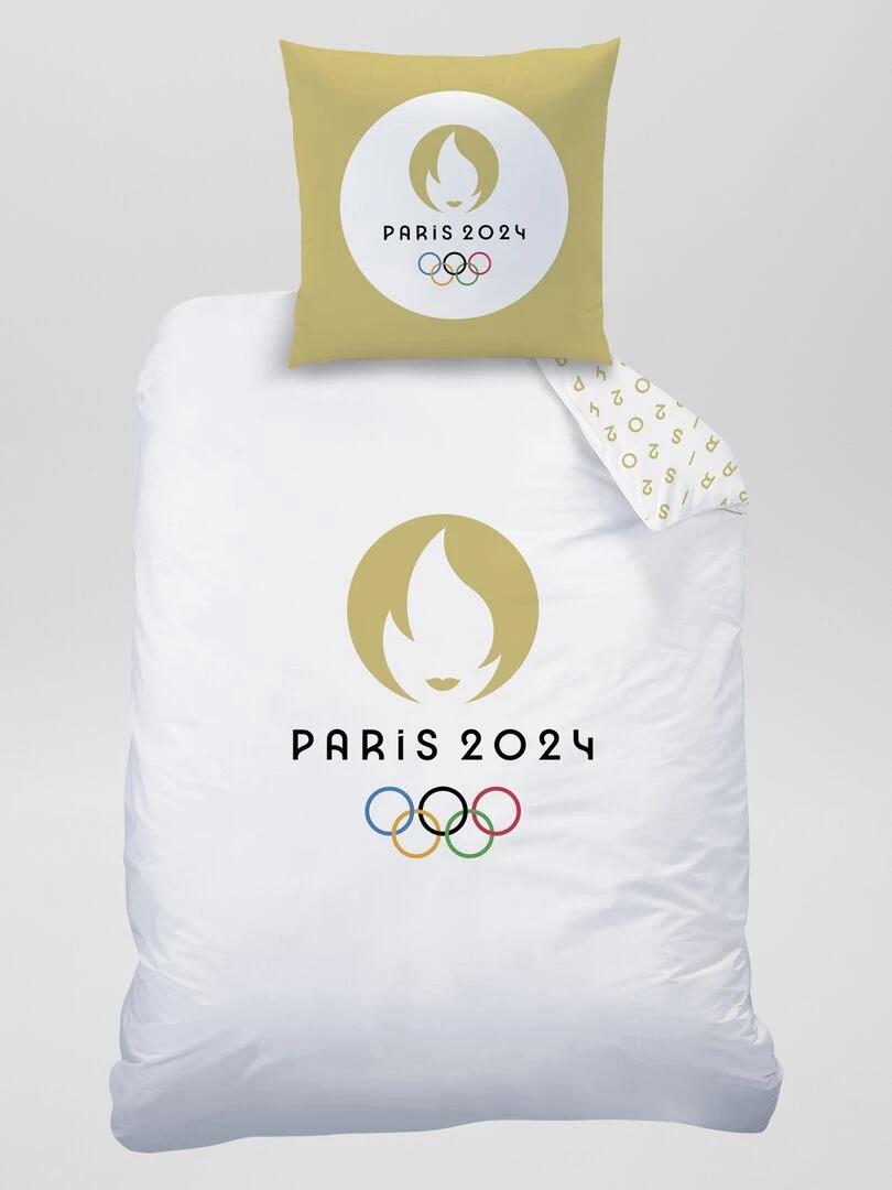 Parure de lit 1 personne Blanc