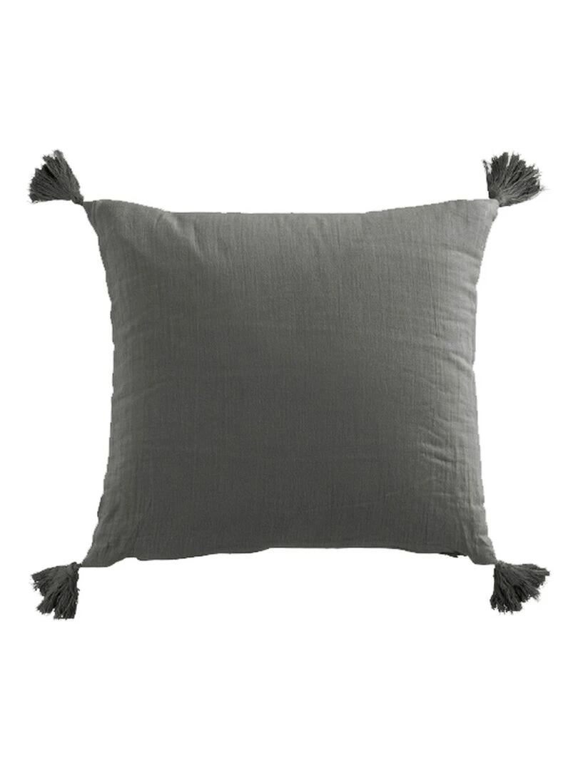 Coussin en double gaze de coton 'Deko&co'   Vert d'eau