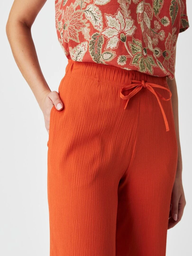 Bermuda crépon léger Damart Orange