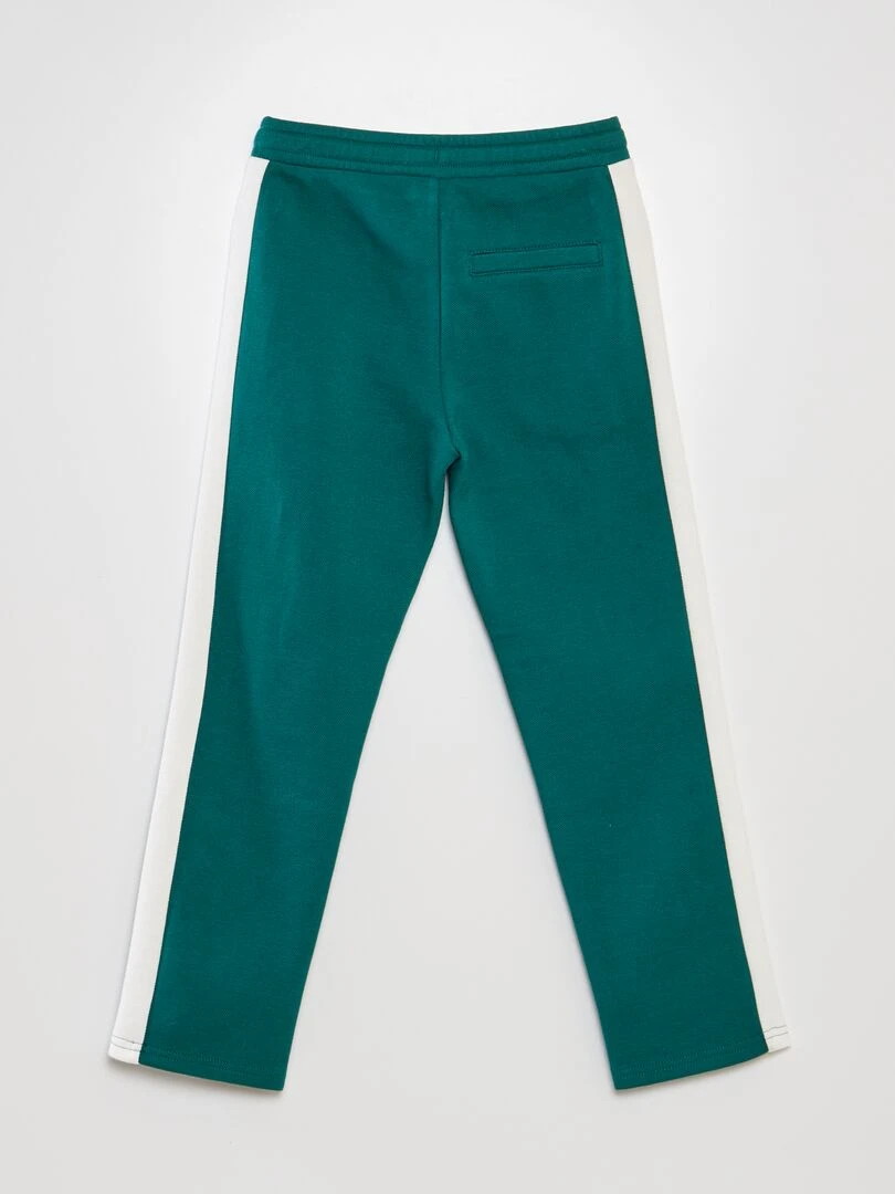 Pantalon de jogging en piqué de coton VERT