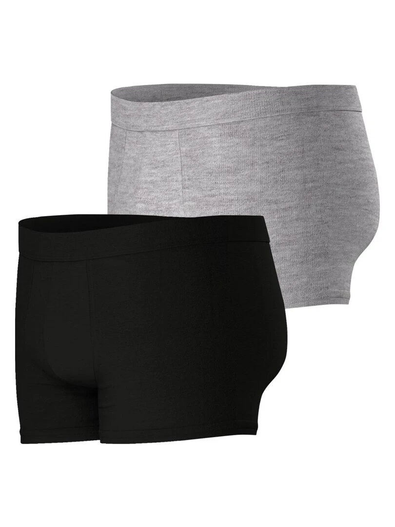 Lot de 2 boxers homme Fusion   Noir Gris