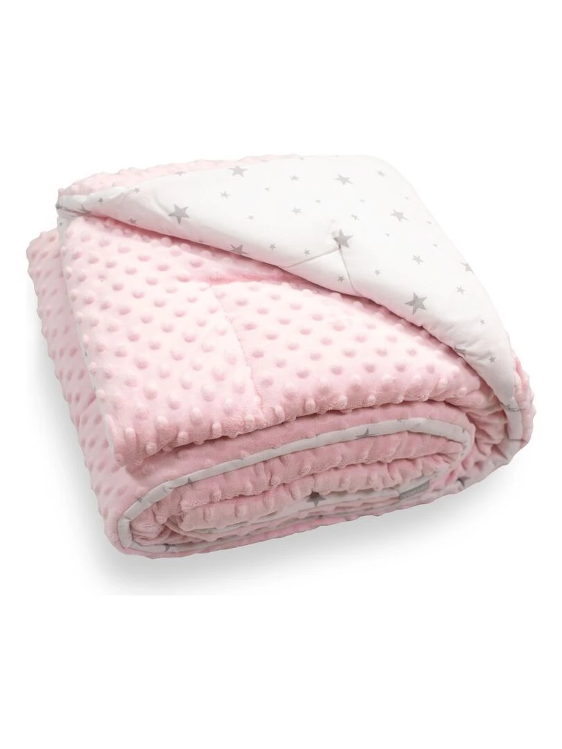 Couverture bébé réversible et ultra douce STELLA Rose