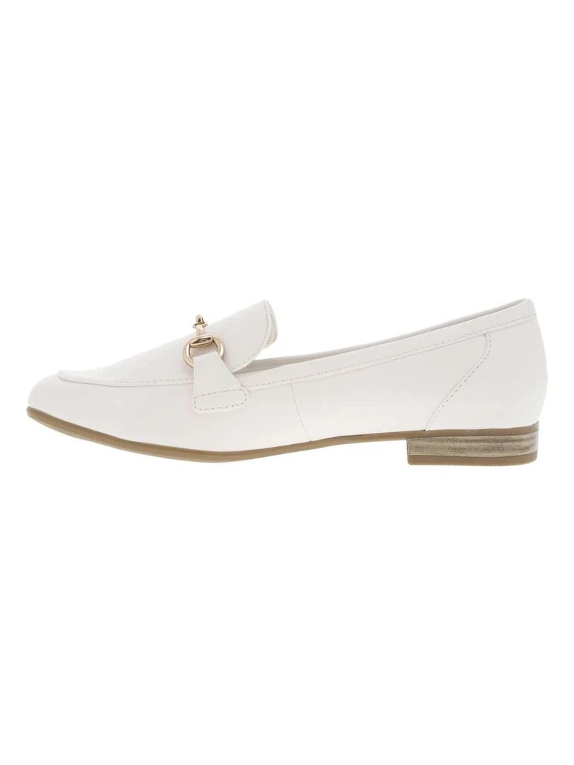 MARCO TOZZI   Mocassins talon plat   Blanc