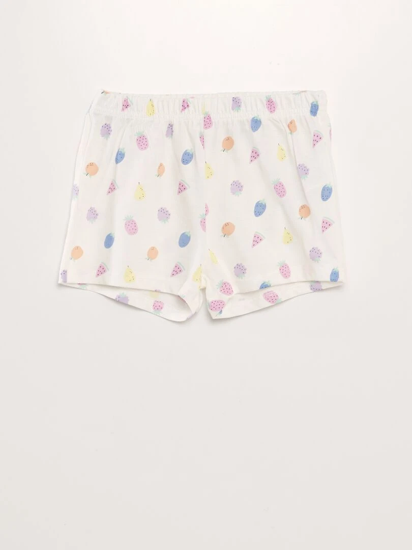 Ensemble de pyjama : T shirt + short   2 pièces   Rose bonbon