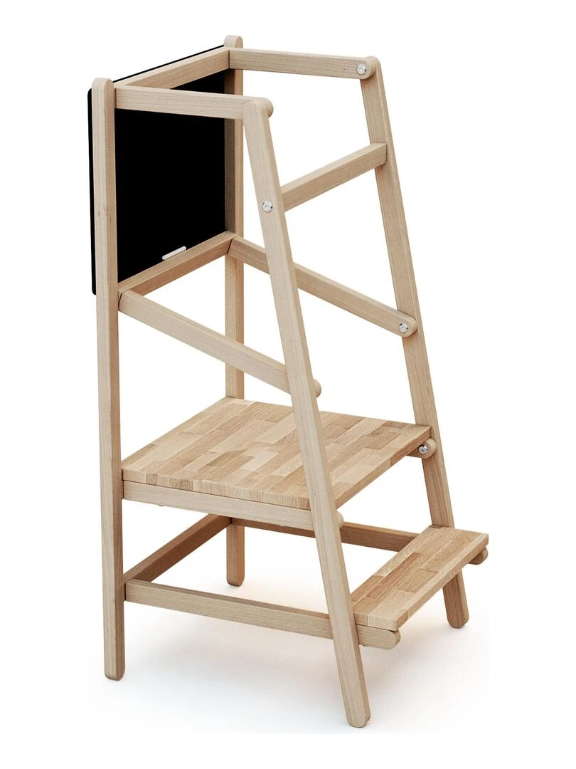 WEBABY Tour d'observation/apprentissage enfant en bois Marron clair