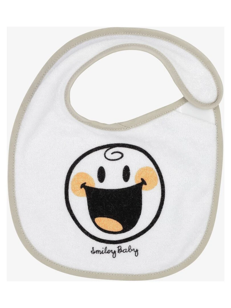 Lot de 2 bavoirs bébé Trois Kilos Sept   Blanc