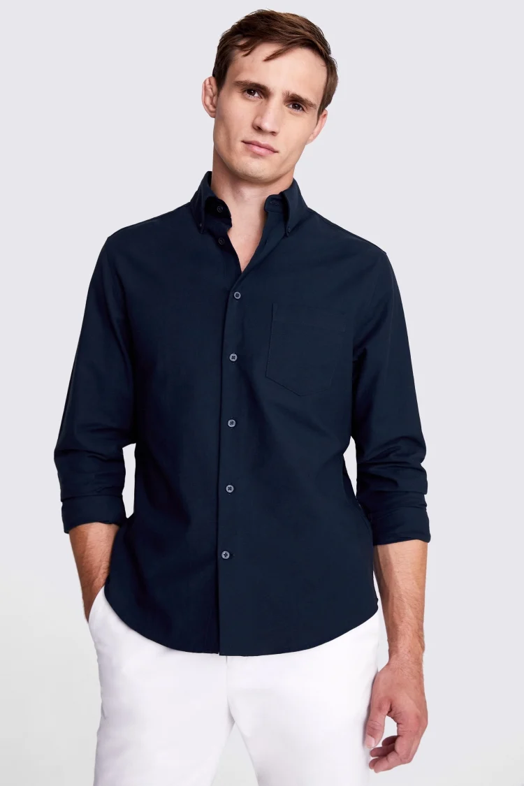 Charcoal Washed Oxford Shirt   Buy Online at Moss
