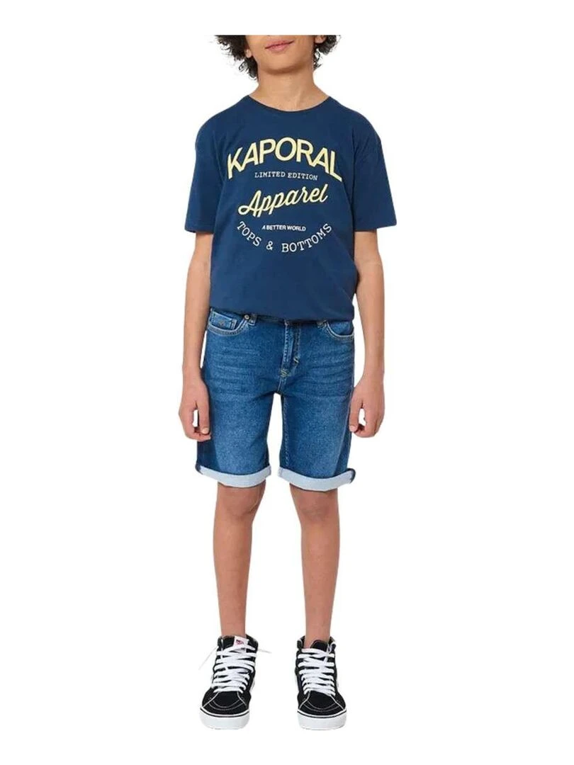 KAPORAL Short coton droit Bleu foncé