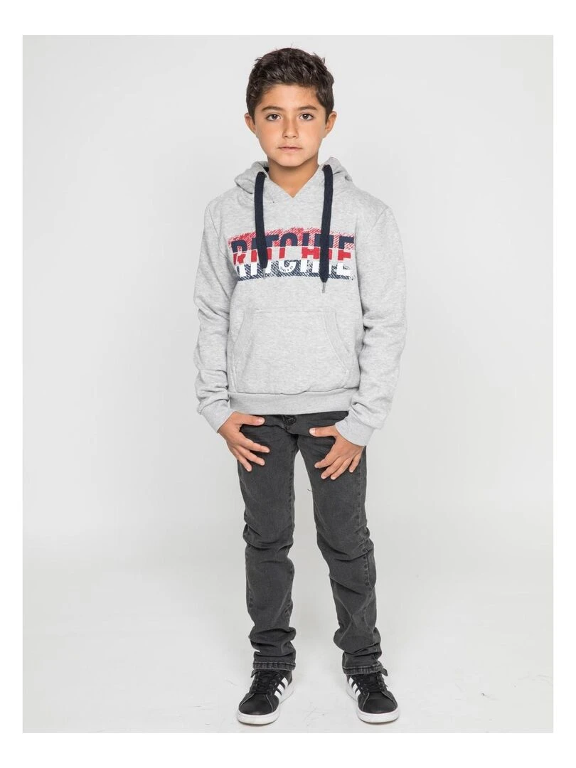 Sweat capuche WESKOF J   Gris