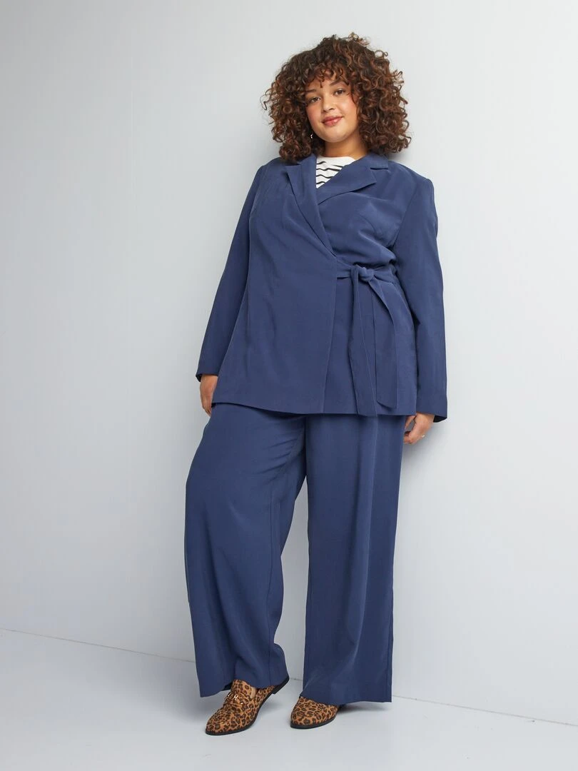 Pantalon tailleur droit Bleu