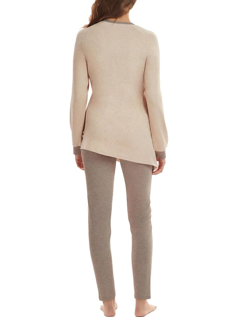 Pyjama leggings tunique Kelly Beige
