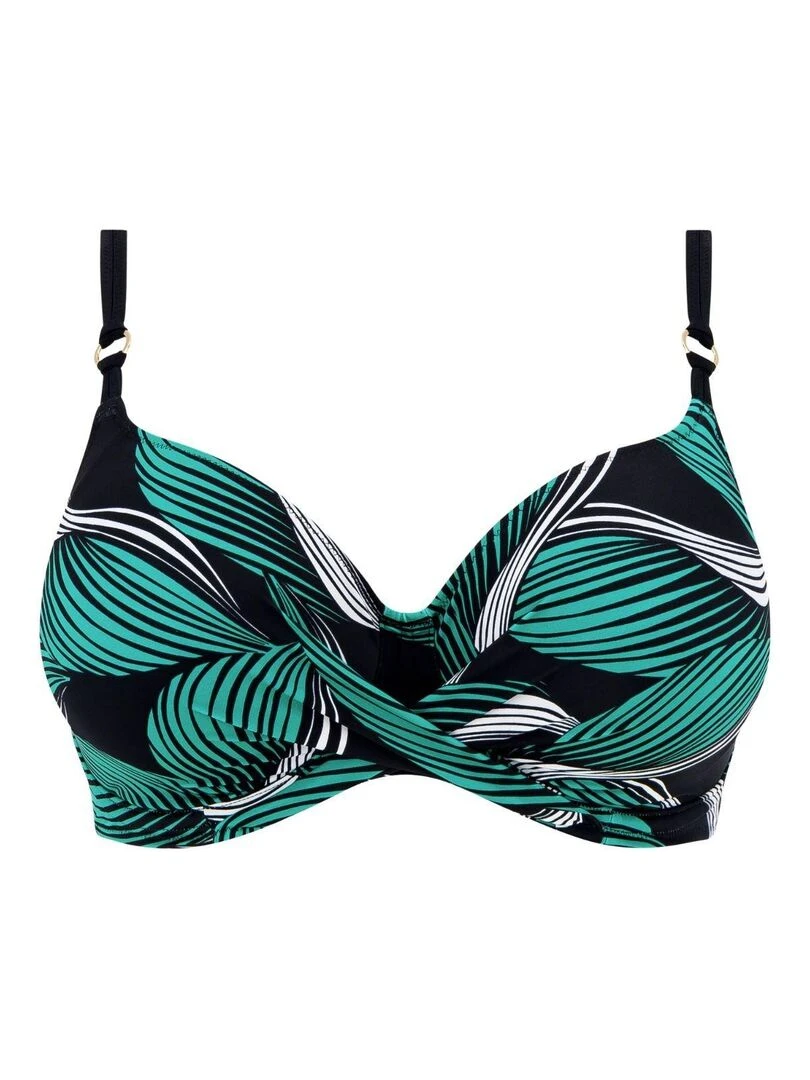 Haut de maillot de bain twisté Saint Lucia   Noir