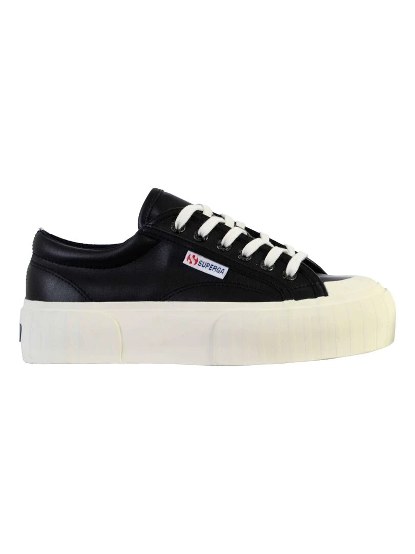 Basket à Lacet Superga Stripe Webbing Noir