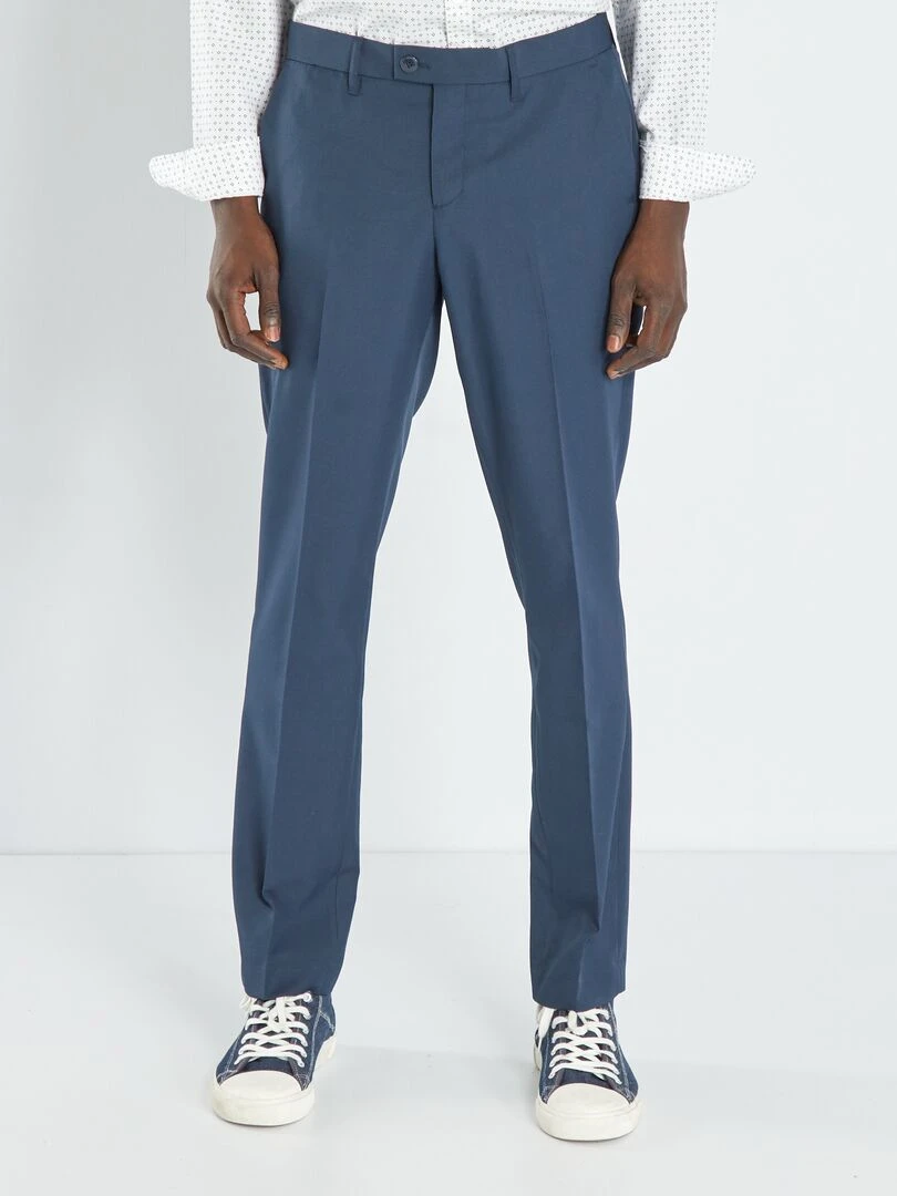 Pantalon de costume slim   Bleu marine
