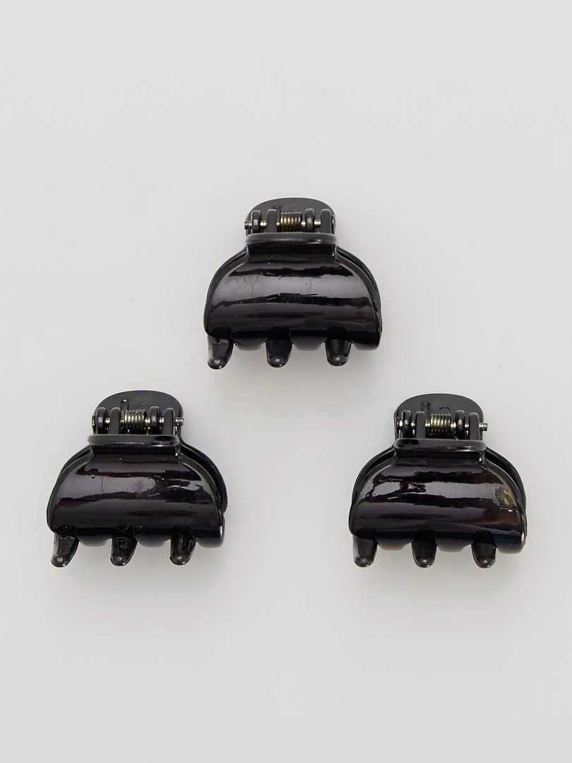 Lot de 3 pinces crabes noir