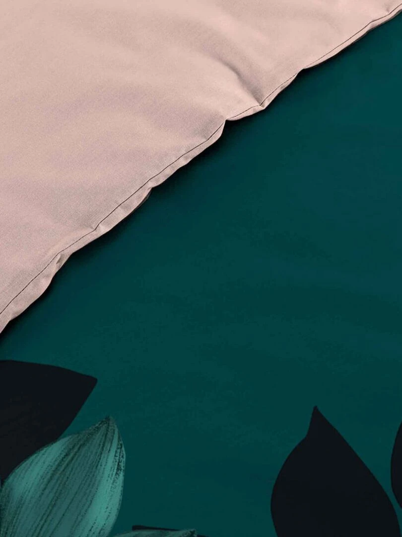 Housse de couette 240x220 Belline + 2 taies coton 42 fils   Bleu