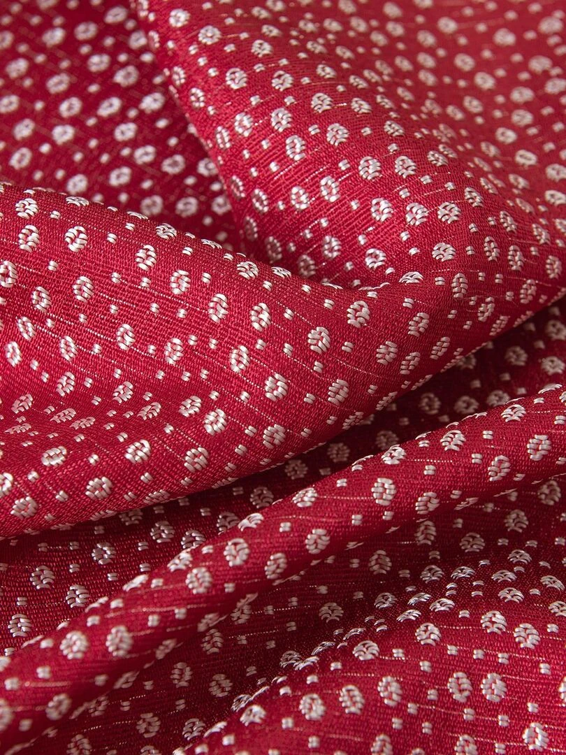 Paire de rideaux obscurcissant à point blanc   Rouge