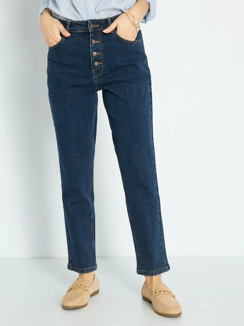 Jean mom à taille très haute L34 Brut