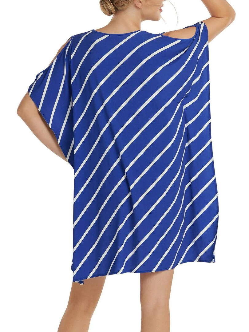 Caftan de plage Rhodes Bleu