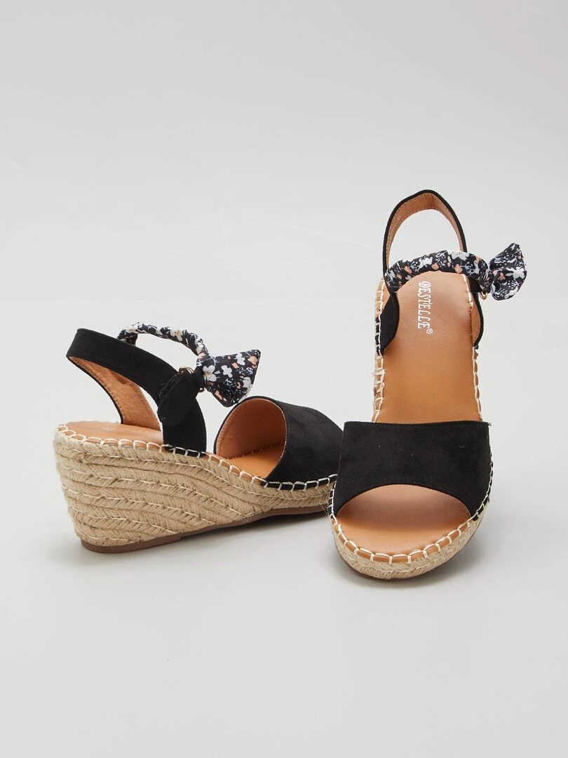 Sandales compensées   noir