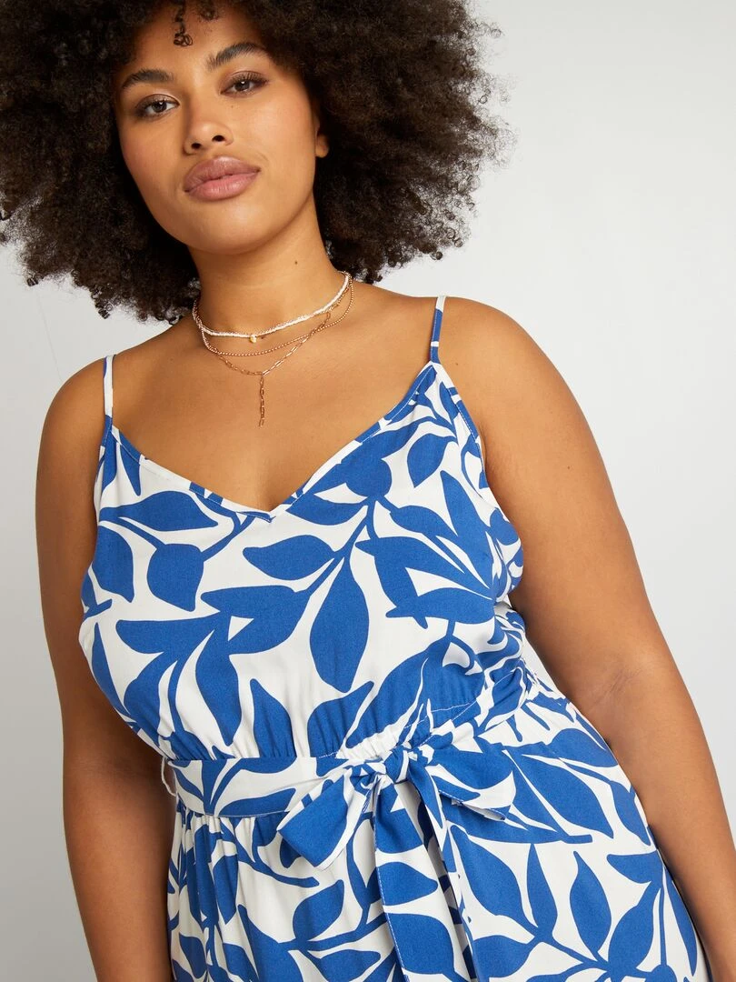 Robe longue à motif BLANC