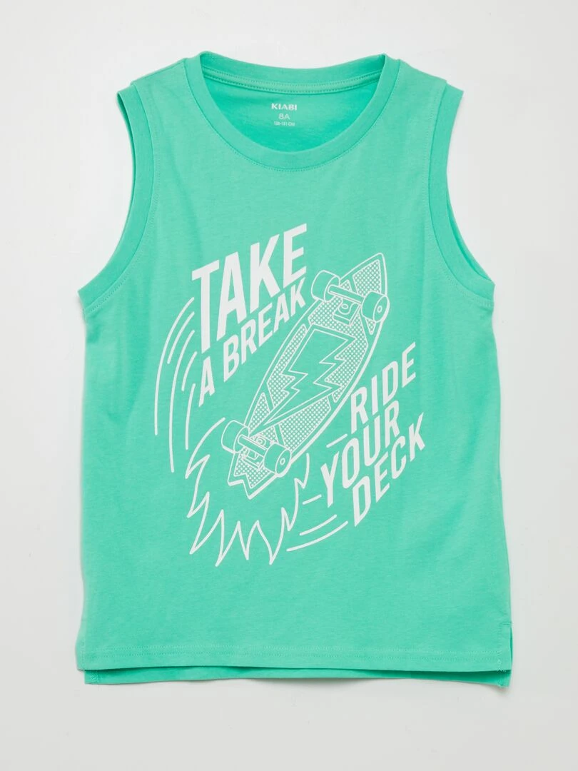 Ensemble de pyjama court imprimé   2 pièces   Vert