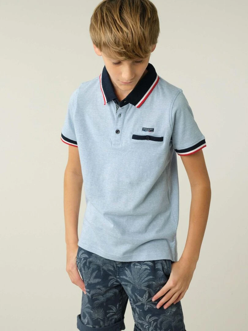 Polo en coton pour garçon 'Deeluxe'   Bleu