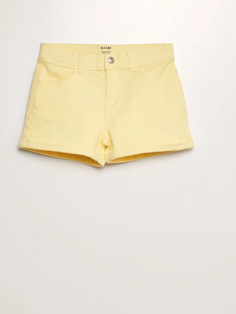 Short en twill Jaune
