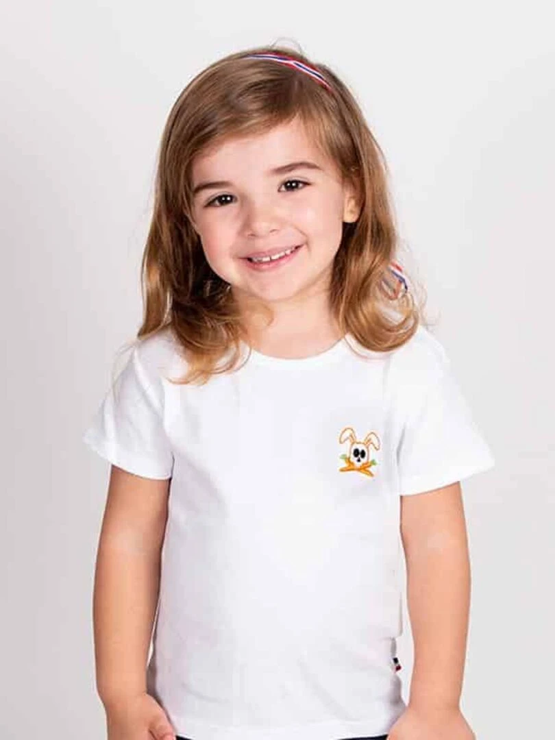 Tshirt en Coton Bio Hotot Blanc 3 ans Blanc