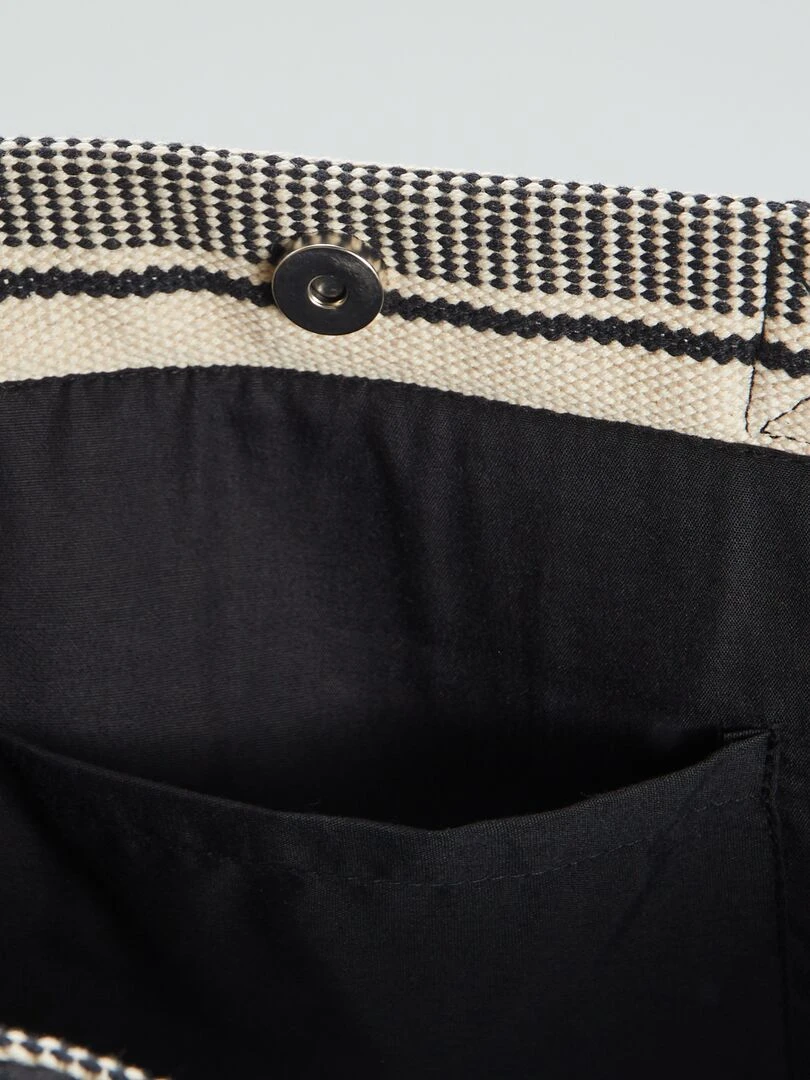 Sac cabas imprimé   Noir