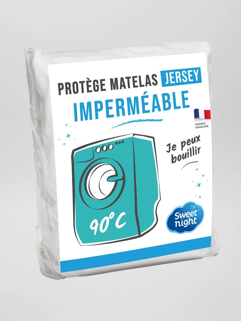 Protège matelas imperméable blanc