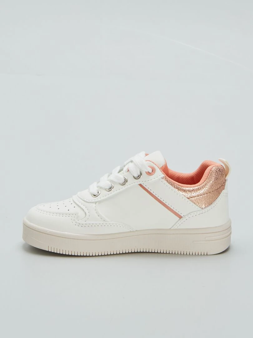 Baskets basses à contrastes   Blanc