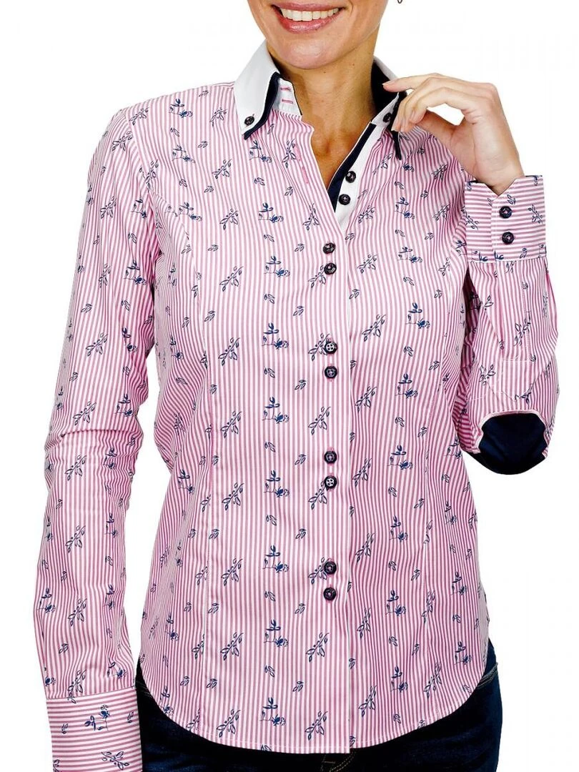 Chemise à coudières MELBOURNE Rose
