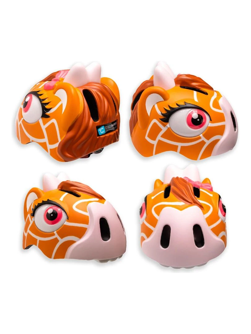 Casque de Vélo pour enfants   Girafe Marron   Crazy Safety   Certifié EN1078   Marron