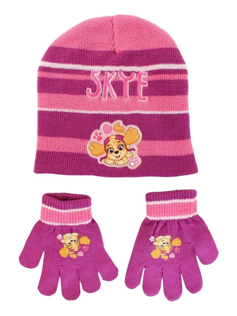 Paw Patrol Bonnet gant fille Imprimé La Pat' Patrouille Violet