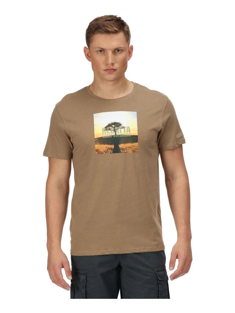 Regatta   T shirt CLINE   Beige foncé