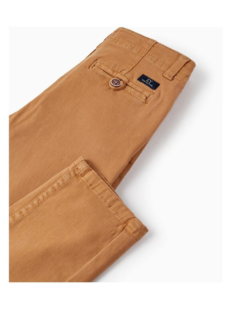 Pantalon Chino En Sergé De Coton Pour Garçon 'Slim Fit'  BROTHERS&SISTERS   Beige
