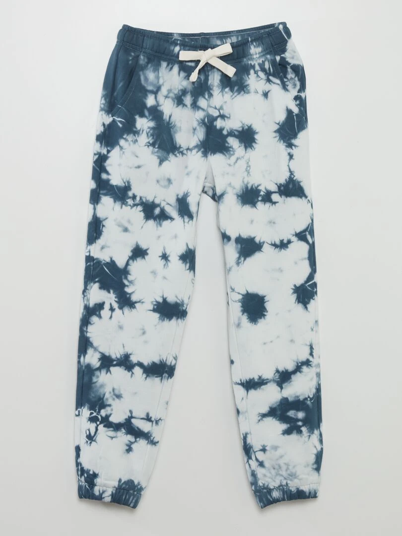 Jogging en molleton tie and dye Bleu