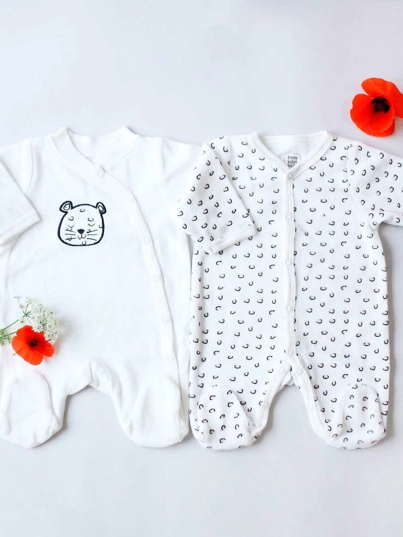 Lot de 2 pyjamas   Marron clair