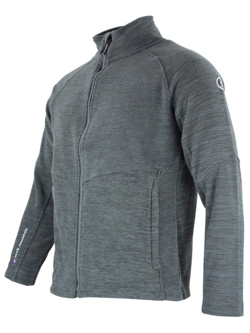 Blouson polaire homme  CROCO   PEAK MOUNTAIN   Gris foncé
