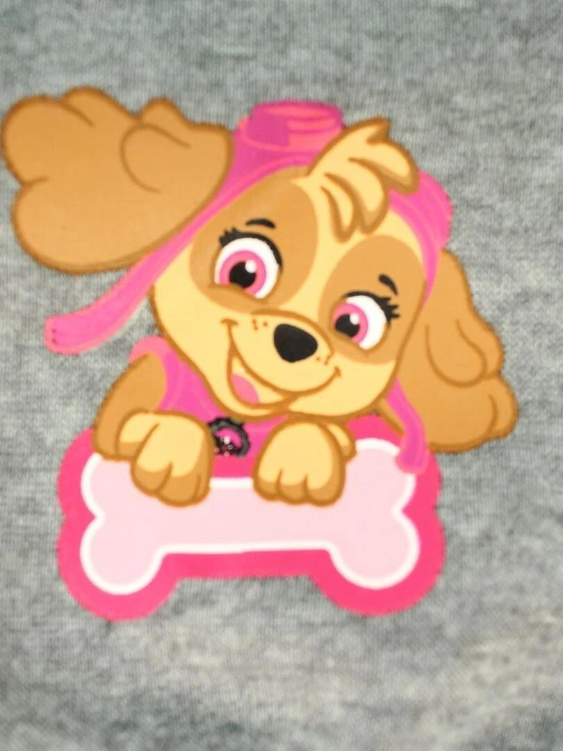 La Pat' Patrouille   Pantalon De Jogging fille imprimé La Pat' Patrouille   Gris