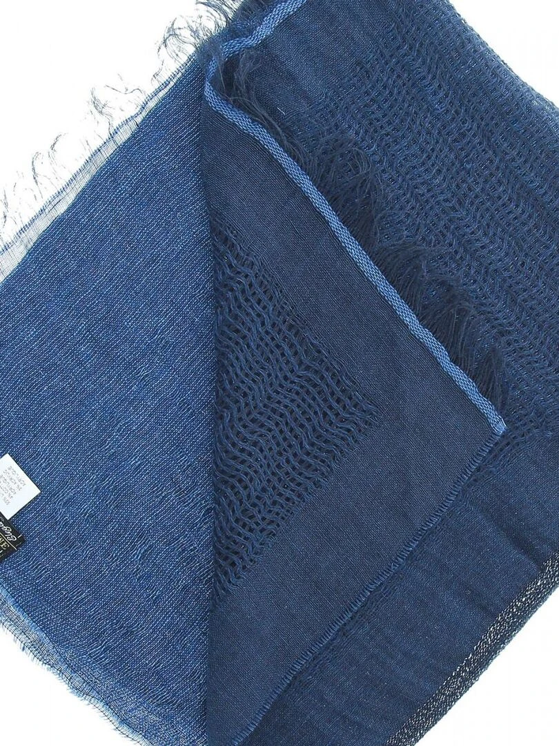 Chèche en lin COMO Bleu